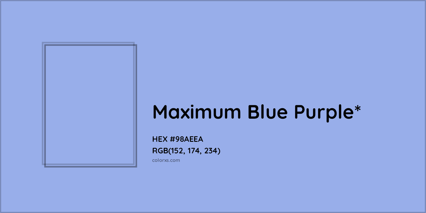 HEX #98AEEA Color Name, Color Code, Palettes, Similar Paints, Images