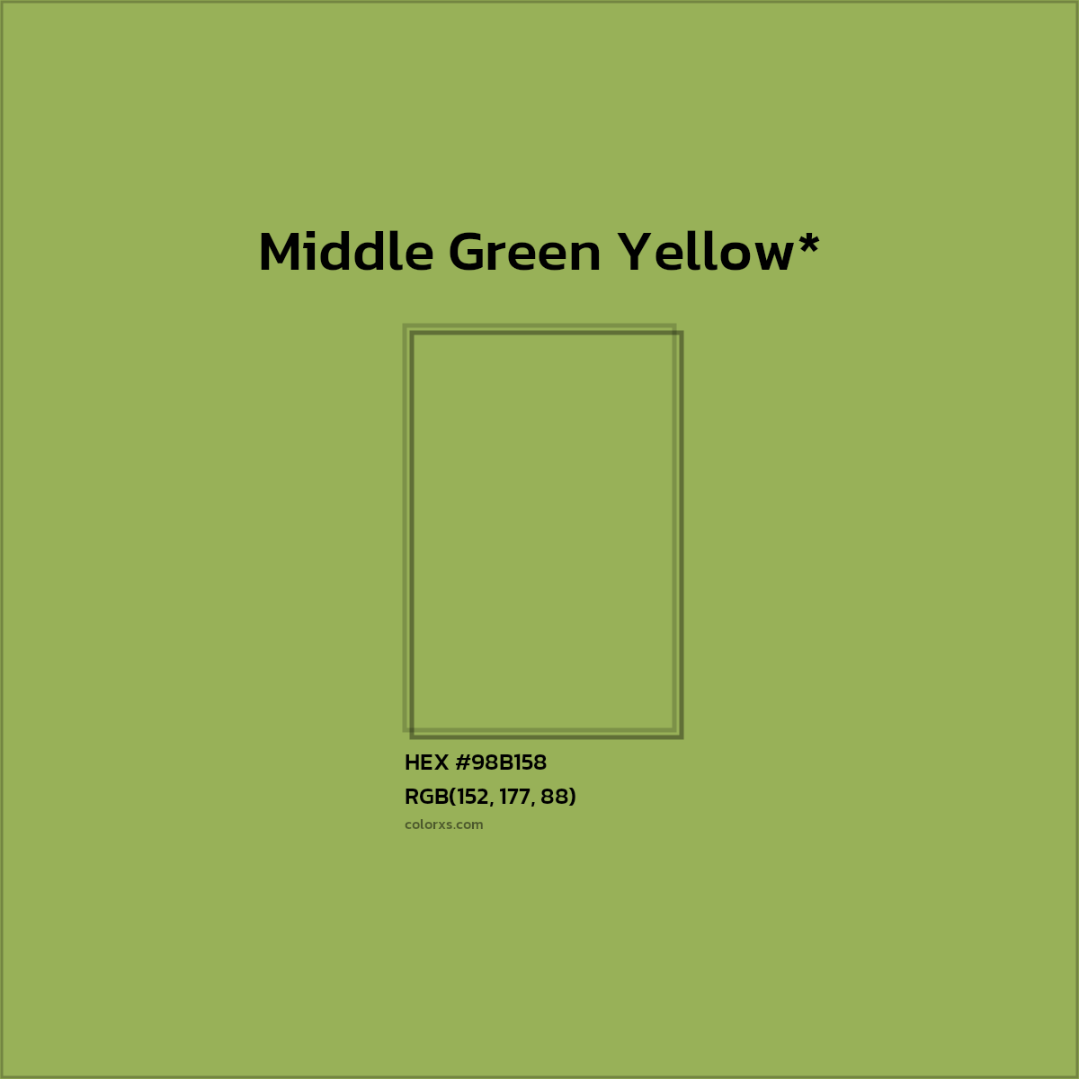 HEX #98B158 Color Name, Color Code, Palettes, Similar Paints, Images