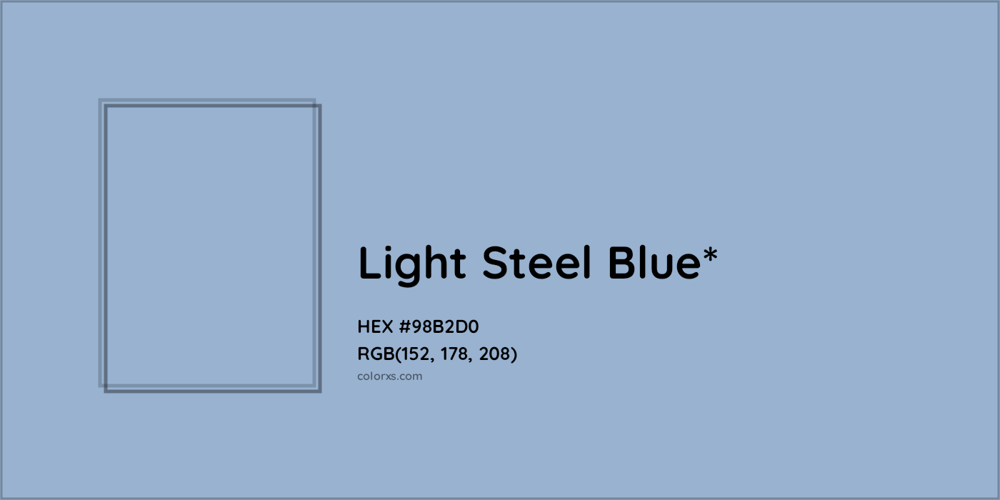 HEX #98B2D0 Color Name, Color Code, Palettes, Similar Paints, Images