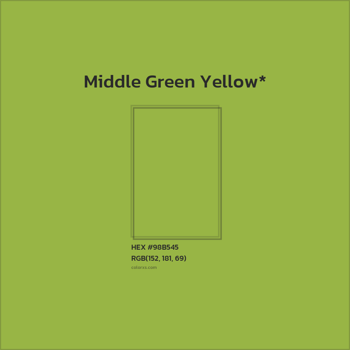 HEX #98B545 Color Name, Color Code, Palettes, Similar Paints, Images