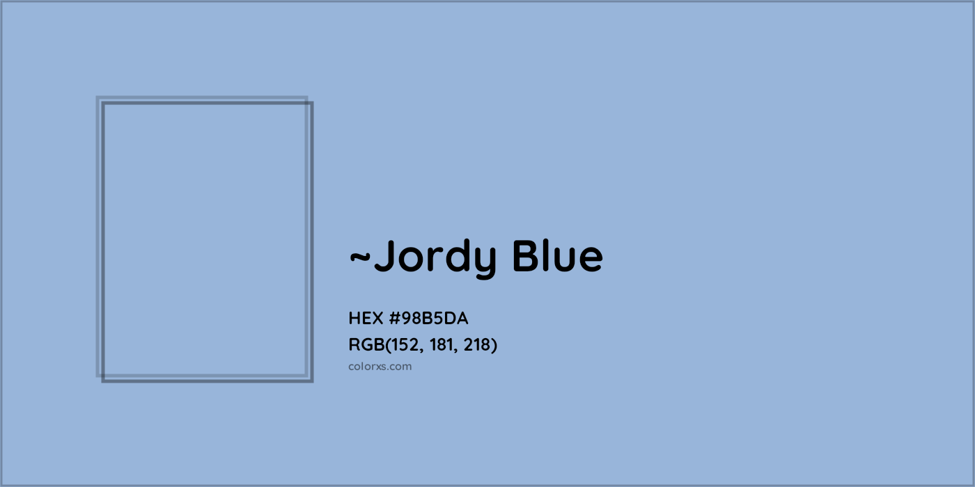 HEX #98B5DA Color Name, Color Code, Palettes, Similar Paints, Images