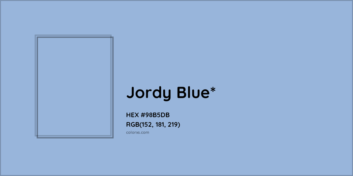 HEX #98B5DB Color Name, Color Code, Palettes, Similar Paints, Images