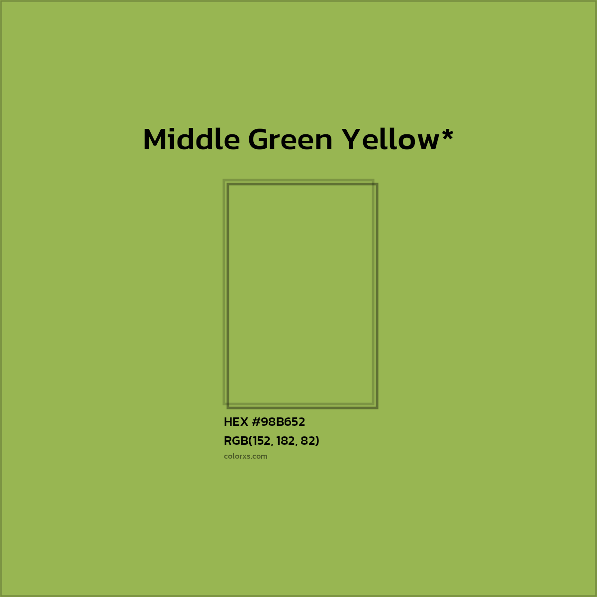 HEX #98B652 Color Name, Color Code, Palettes, Similar Paints, Images