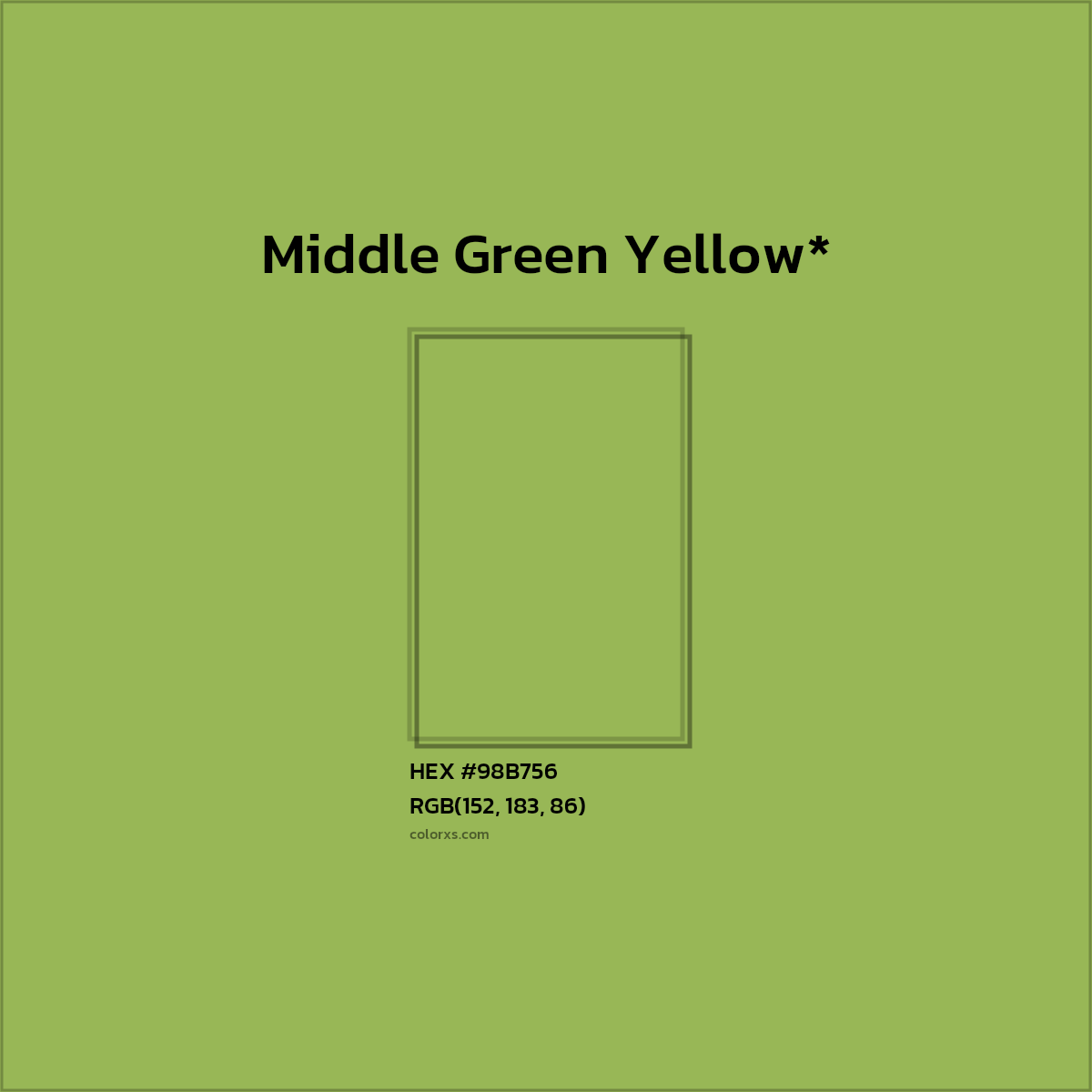 HEX #98B756 Color Name, Color Code, Palettes, Similar Paints, Images