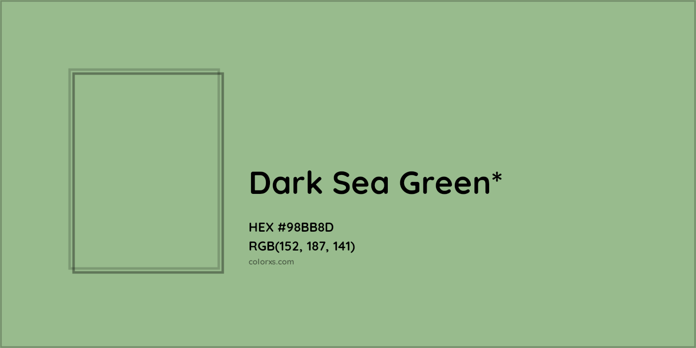 HEX #98BB8D Color Name, Color Code, Palettes, Similar Paints, Images