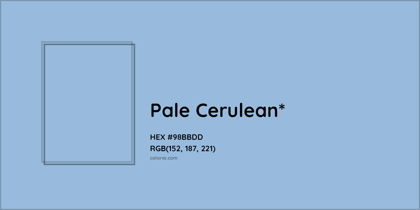 HEX #98BBDD Color Name, Color Code, Palettes, Similar Paints, Images