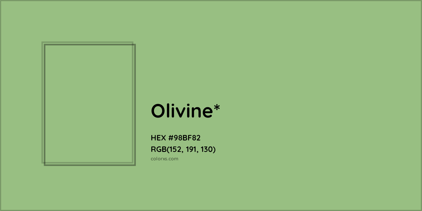 HEX #98BF82 Color Name, Color Code, Palettes, Similar Paints, Images