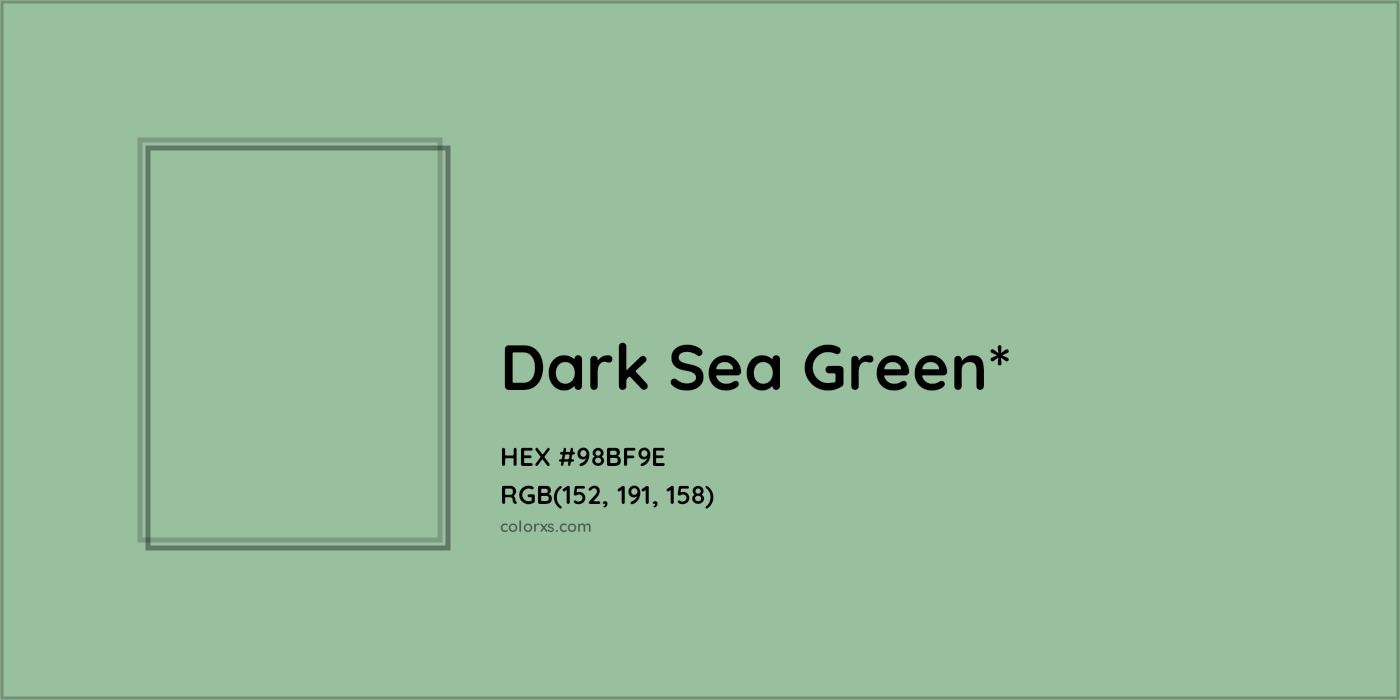 HEX #98BF9E Color Name, Color Code, Palettes, Similar Paints, Images