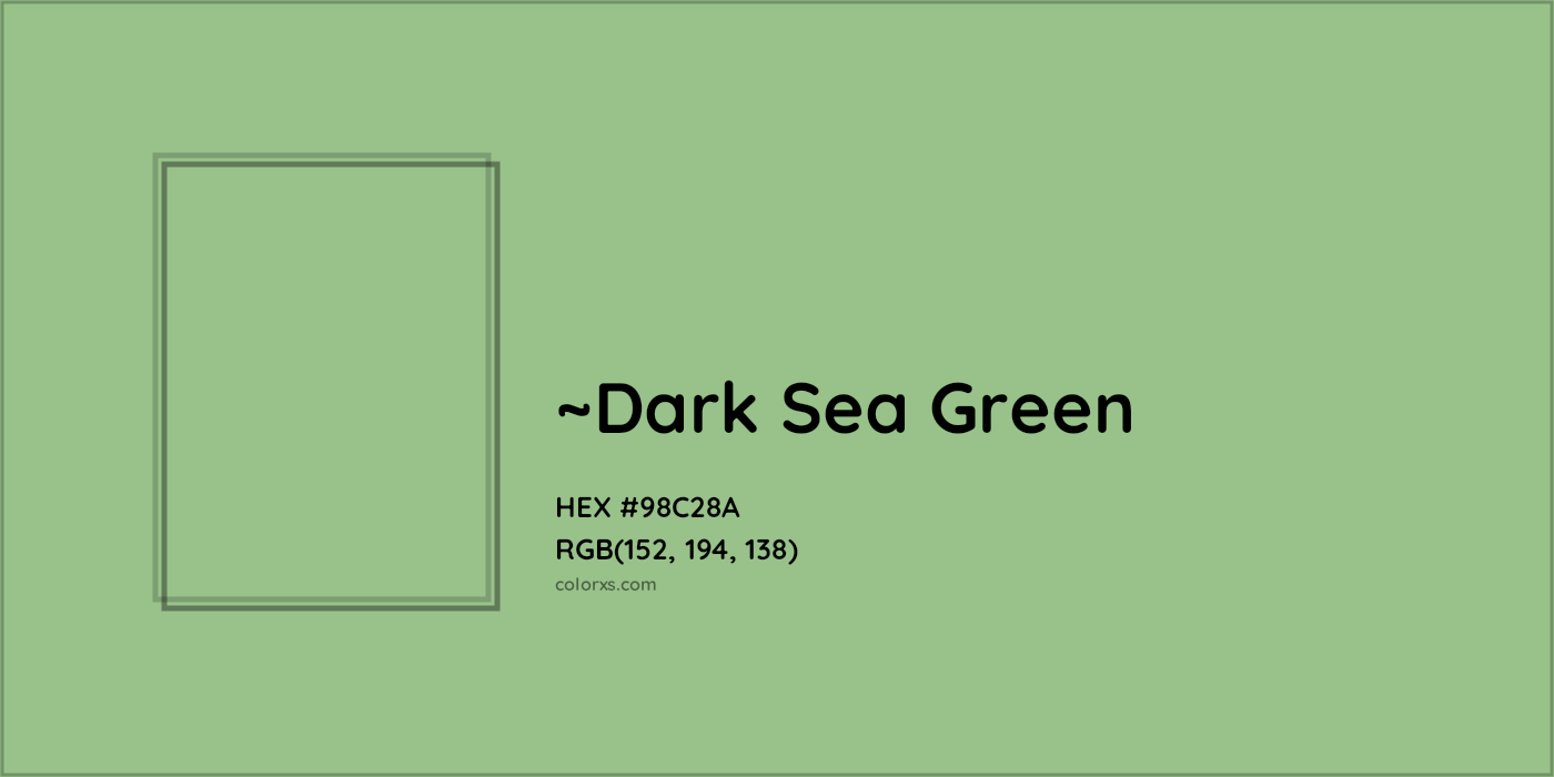 HEX #98C28A Color Name, Color Code, Palettes, Similar Paints, Images