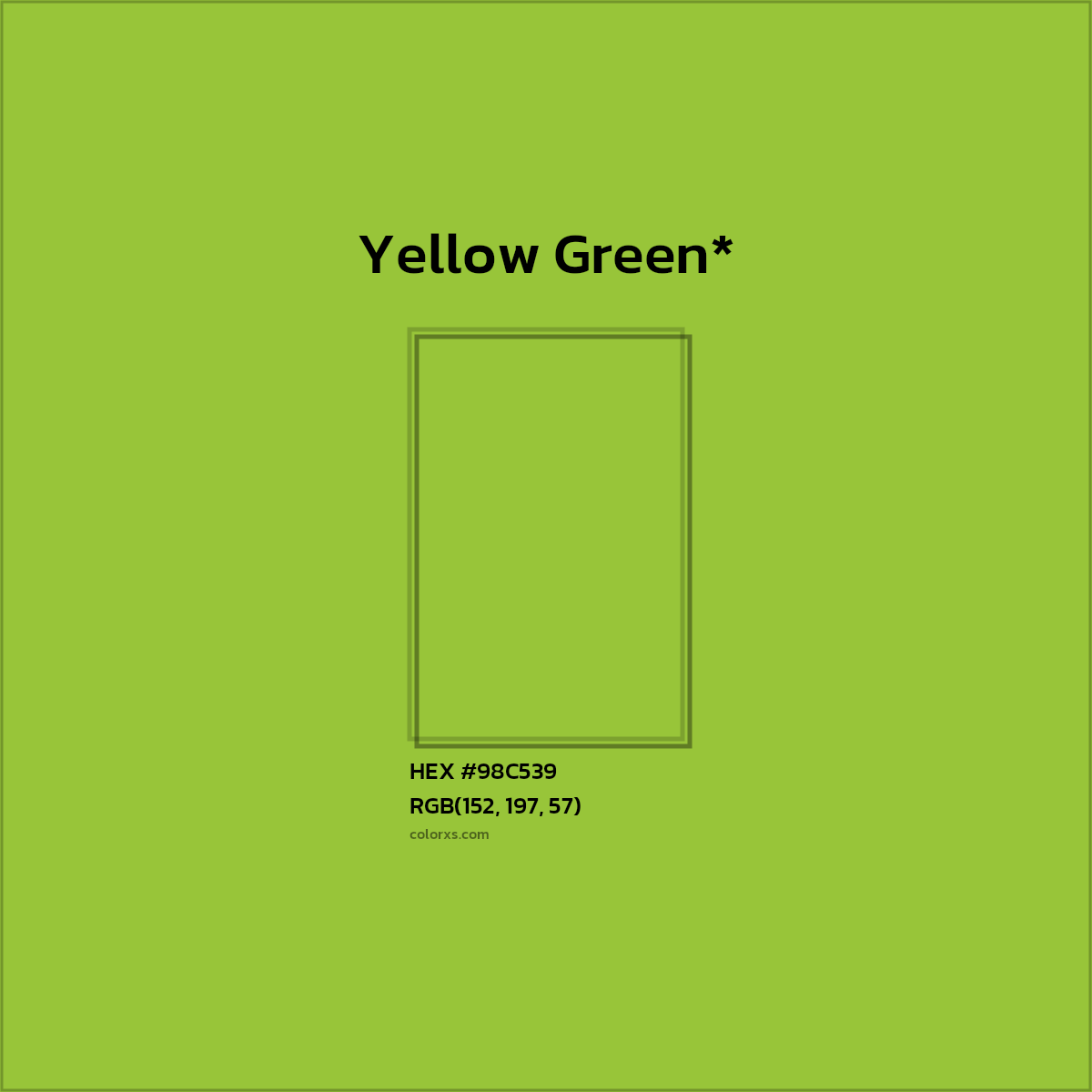 HEX #98C539 Color Name, Color Code, Palettes, Similar Paints, Images