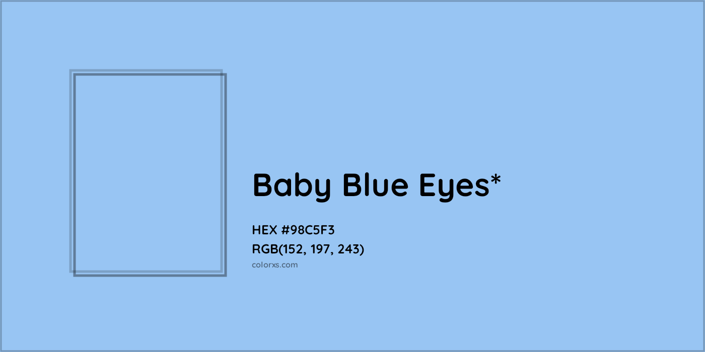 HEX #98C5F3 Color Name, Color Code, Palettes, Similar Paints, Images