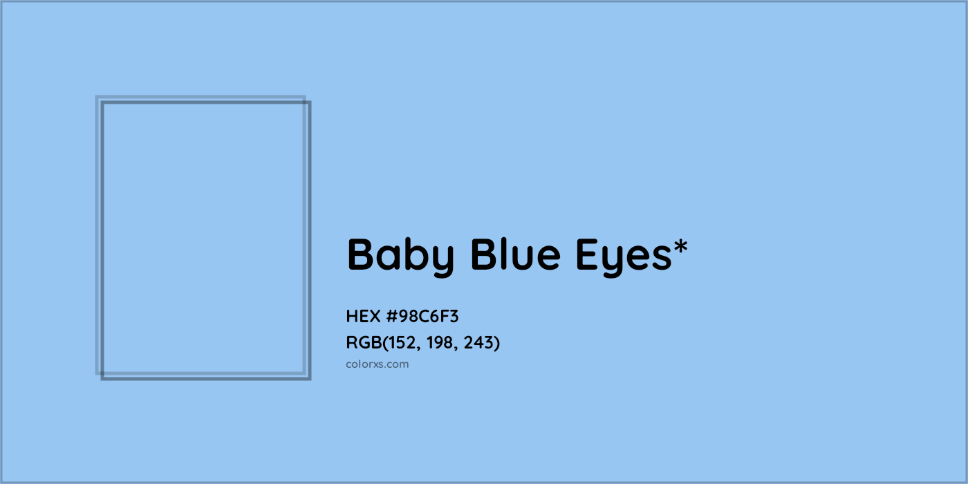 HEX #98C6F3 Color Name, Color Code, Palettes, Similar Paints, Images