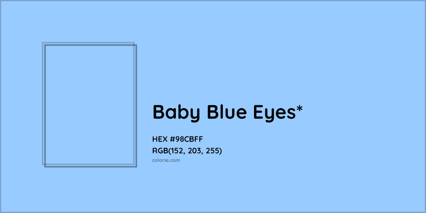 HEX #98CBFF Color Name, Color Code, Palettes, Similar Paints, Images