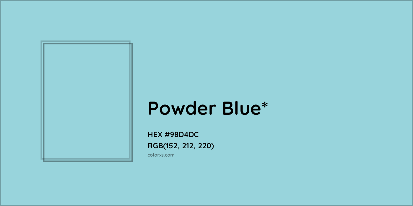 HEX #98D4DC Color Name, Color Code, Palettes, Similar Paints, Images