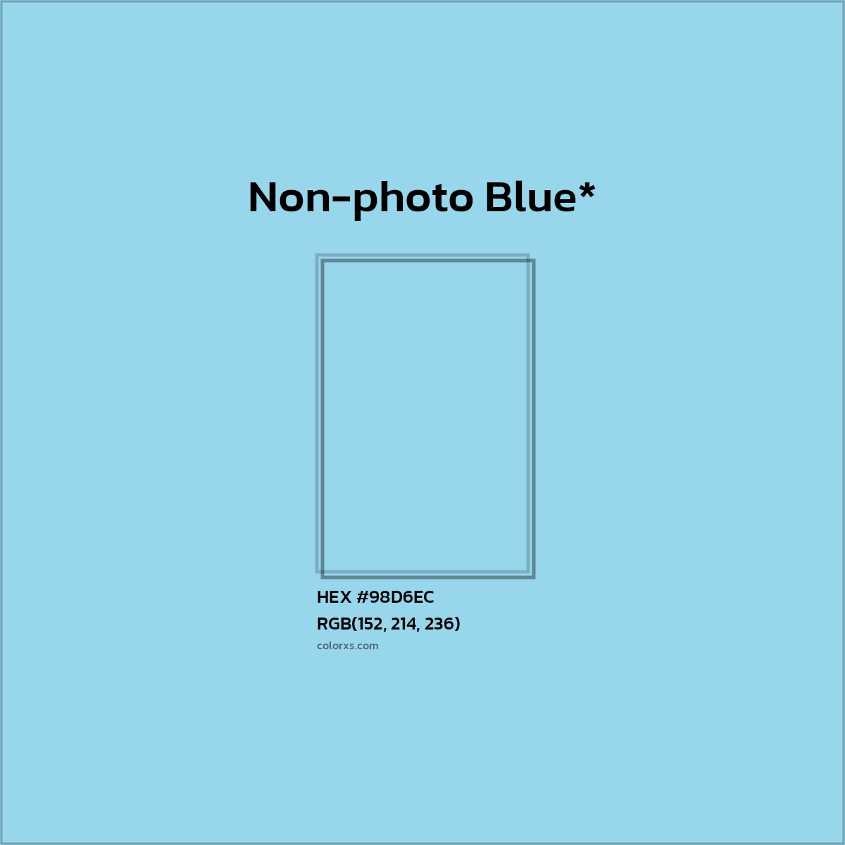 HEX #98D6EC Color Name, Color Code, Palettes, Similar Paints, Images