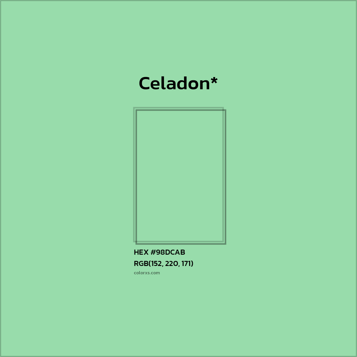 HEX #98DCAB Color Name, Color Code, Palettes, Similar Paints, Images