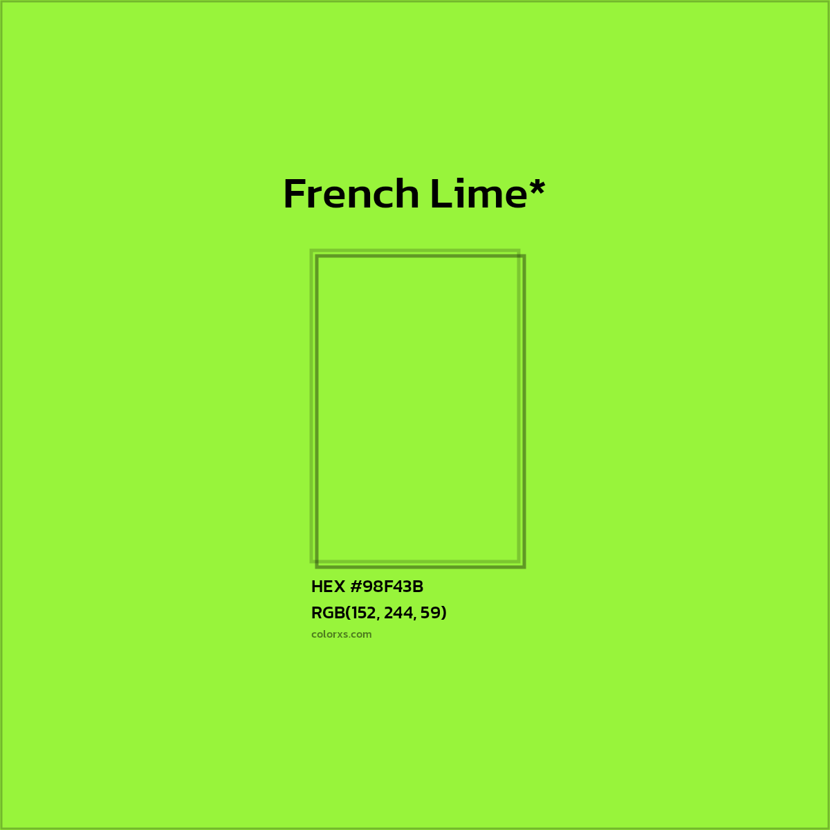 HEX #98F43B Color Name, Color Code, Palettes, Similar Paints, Images