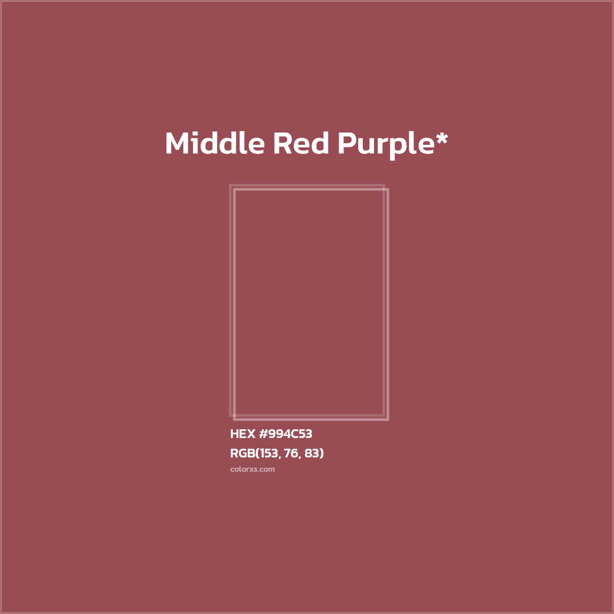 HEX #994C53 Color Name, Color Code, Palettes, Similar Paints, Images