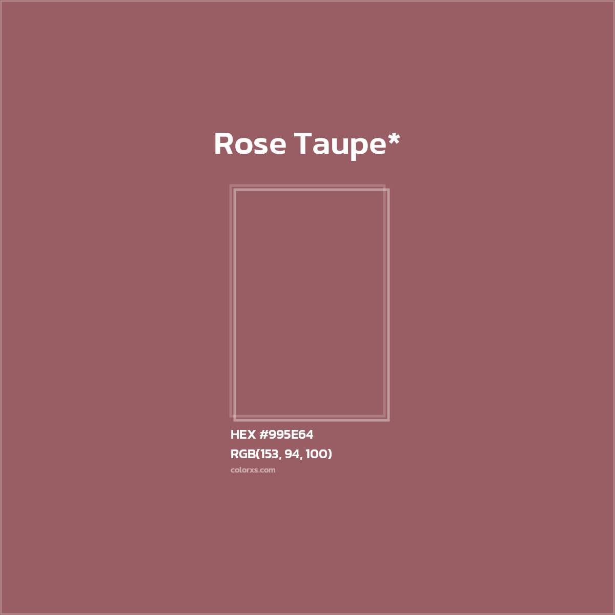 HEX #995E64 Color Name, Color Code, Palettes, Similar Paints, Images