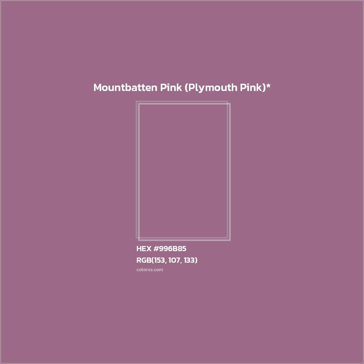 HEX #996B85 Color Name, Color Code, Palettes, Similar Paints, Images