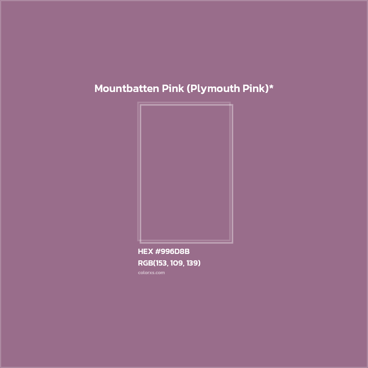 HEX #996D8B Color Name, Color Code, Palettes, Similar Paints, Images