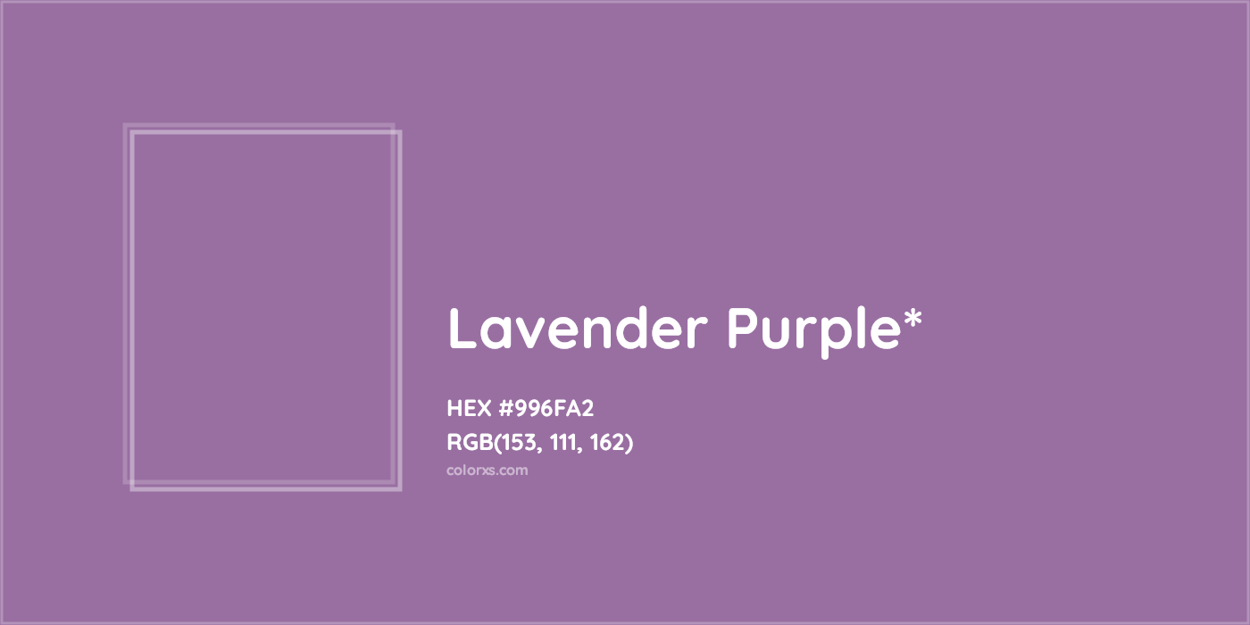 HEX #996FA2 Color Name, Color Code, Palettes, Similar Paints, Images