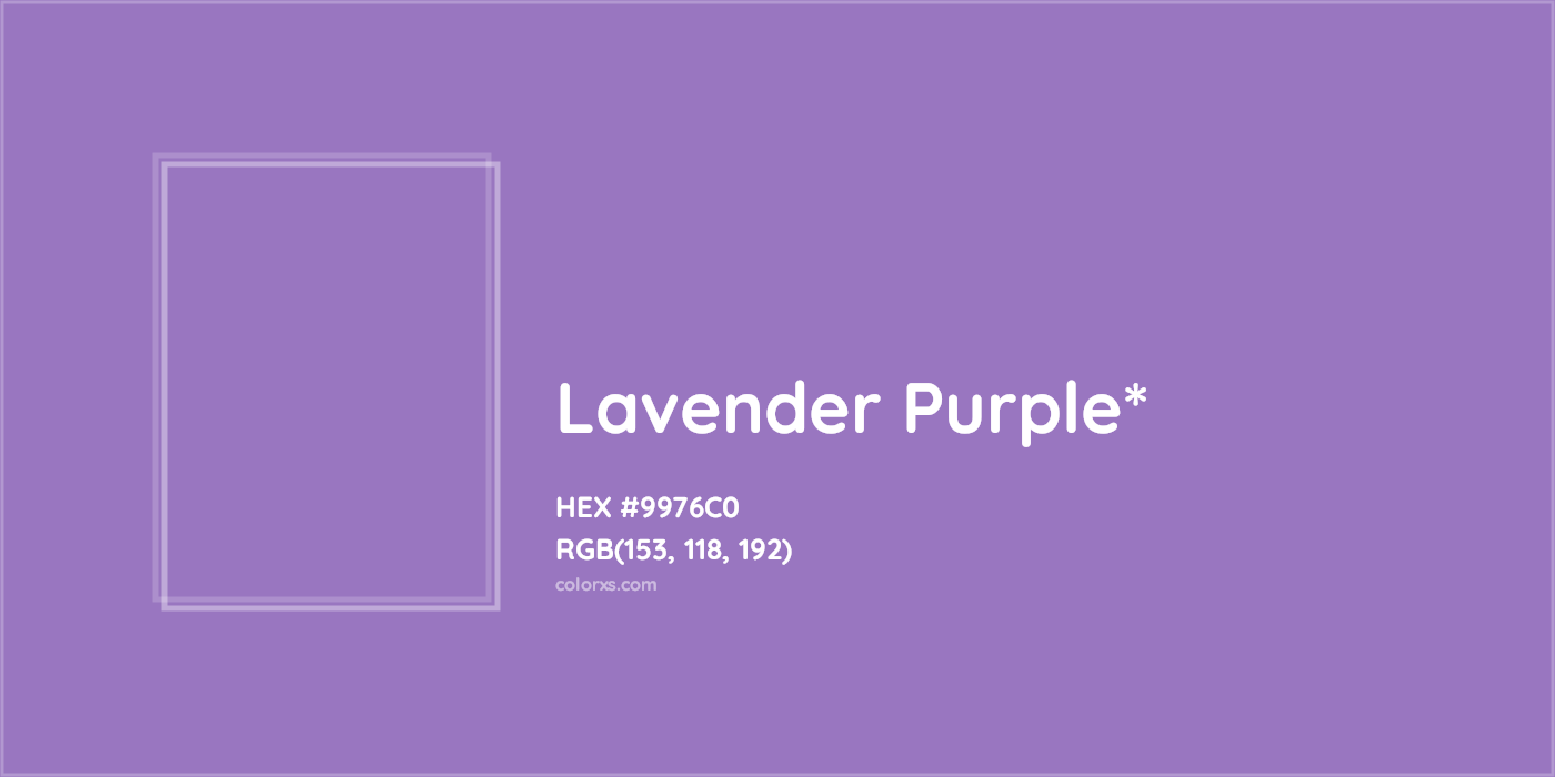 HEX #9976C0 Color Name, Color Code, Palettes, Similar Paints, Images