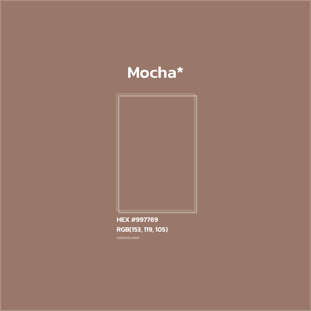 HEX #997769 Color Name, Color Code, Palettes, Similar Paints, Images