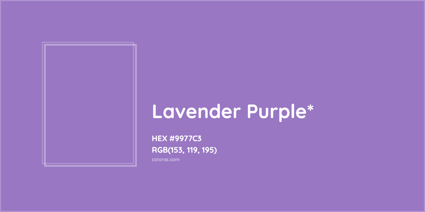 HEX #9977C3 Color Name, Color Code, Palettes, Similar Paints, Images