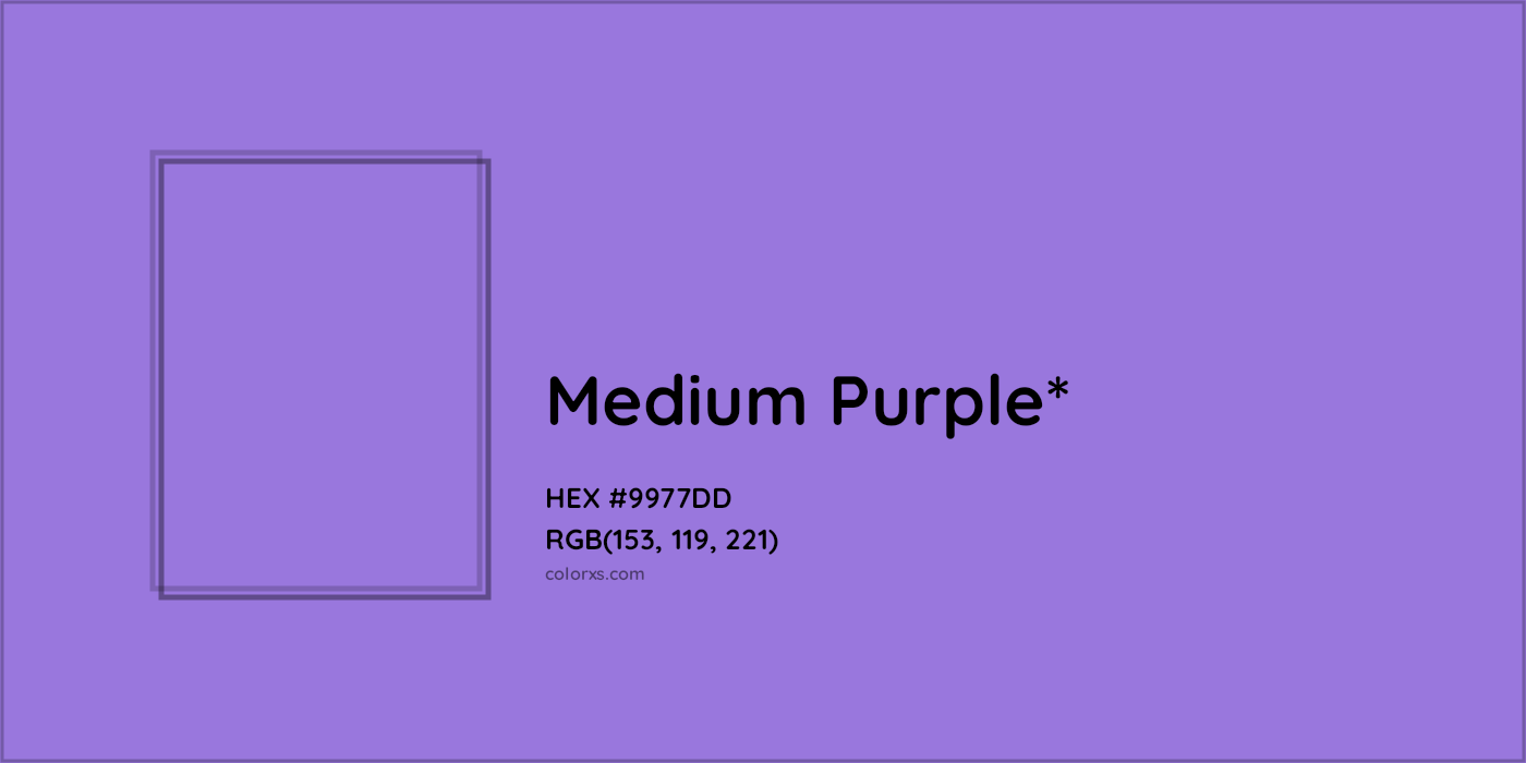 HEX #9977DD Color Name, Color Code, Palettes, Similar Paints, Images