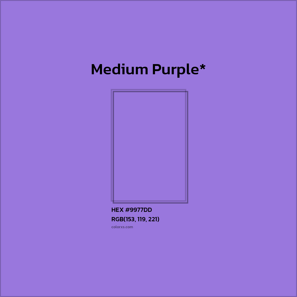 HEX #9977DD Color Name, Color Code, Palettes, Similar Paints, Images