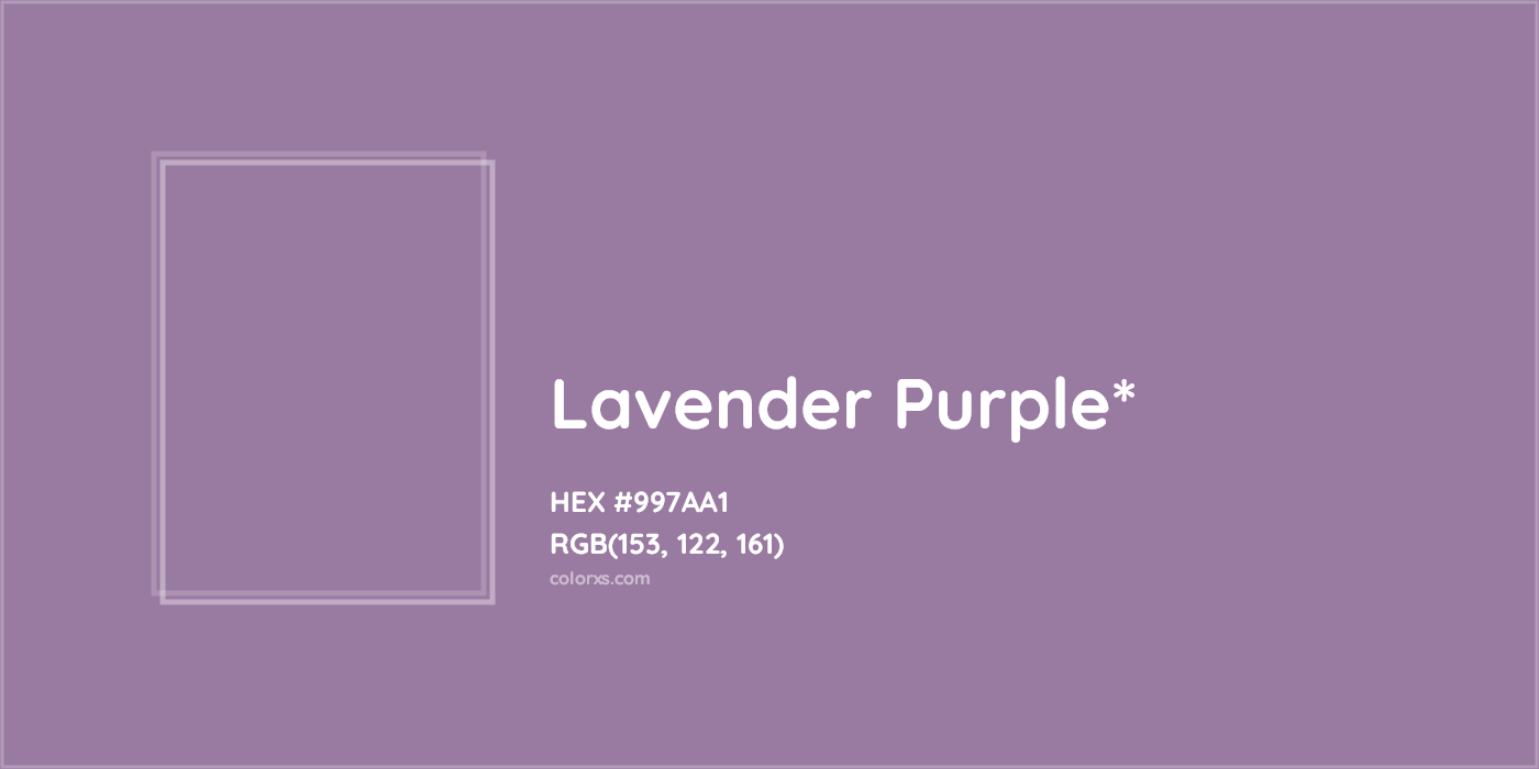 HEX #997AA1 Color Name, Color Code, Palettes, Similar Paints, Images