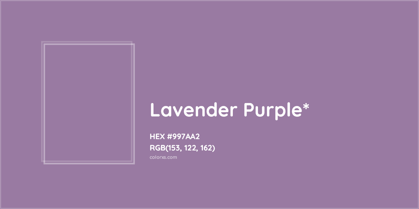 HEX #997AA2 Color Name, Color Code, Palettes, Similar Paints, Images
