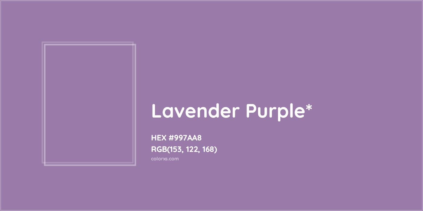 HEX #997AA8 Color Name, Color Code, Palettes, Similar Paints, Images