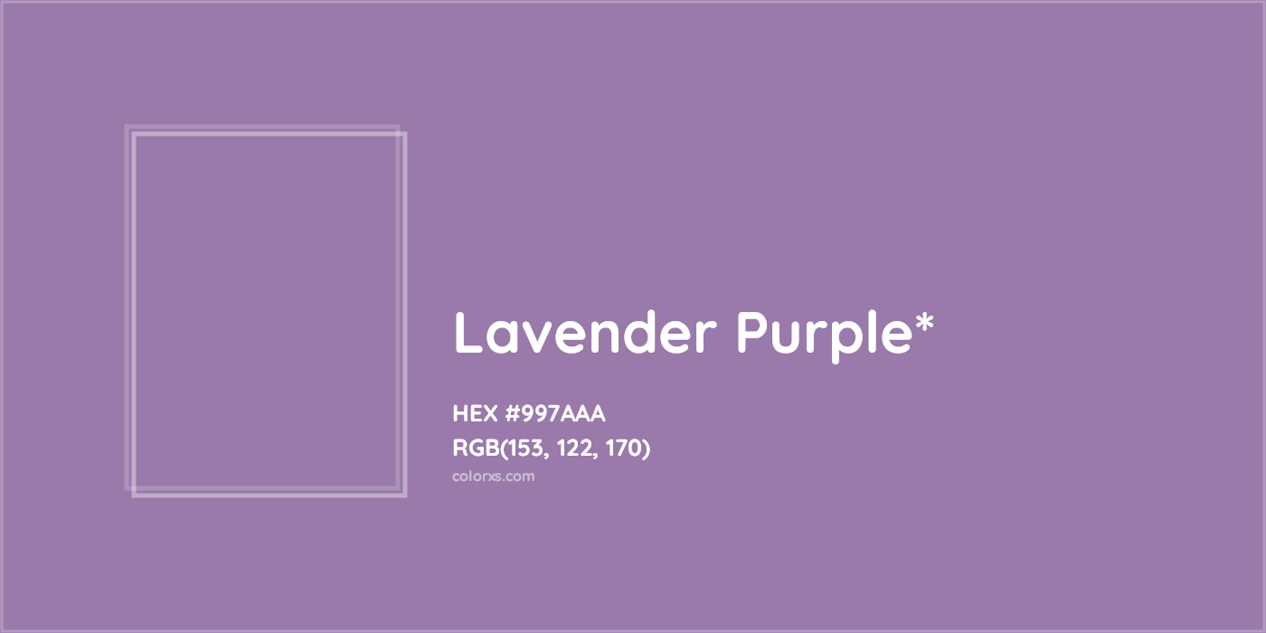 HEX #997AAA Color Name, Color Code, Palettes, Similar Paints, Images