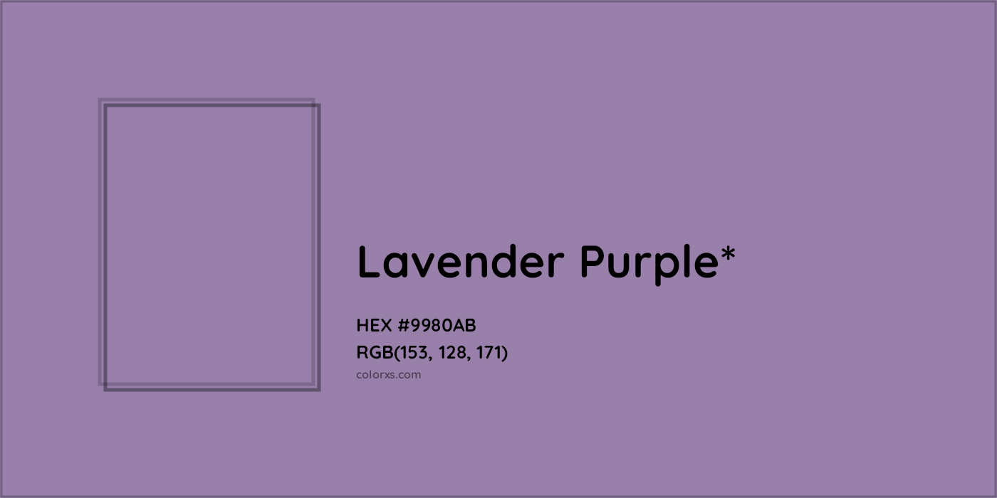 HEX #9980AB Color Name, Color Code, Palettes, Similar Paints, Images