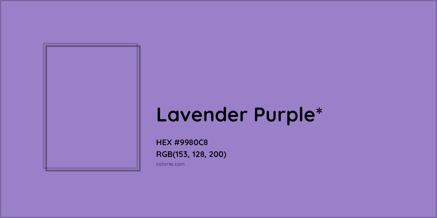 HEX #9980C8 Color Name, Color Code, Palettes, Similar Paints, Images