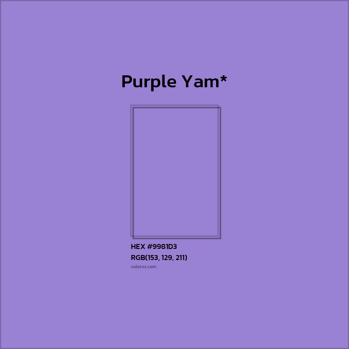 HEX #9981D3 Color Name, Color Code, Palettes, Similar Paints, Images