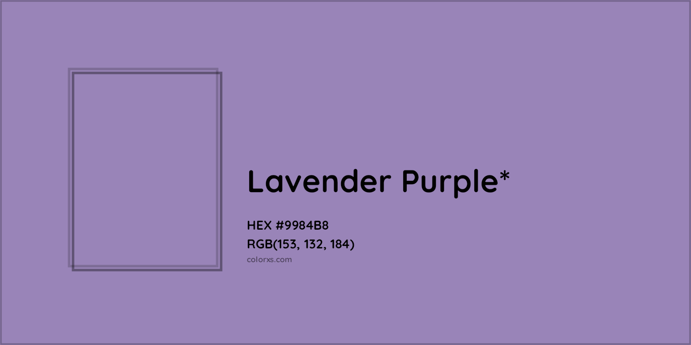 HEX #9984B8 Color Name, Color Code, Palettes, Similar Paints, Images