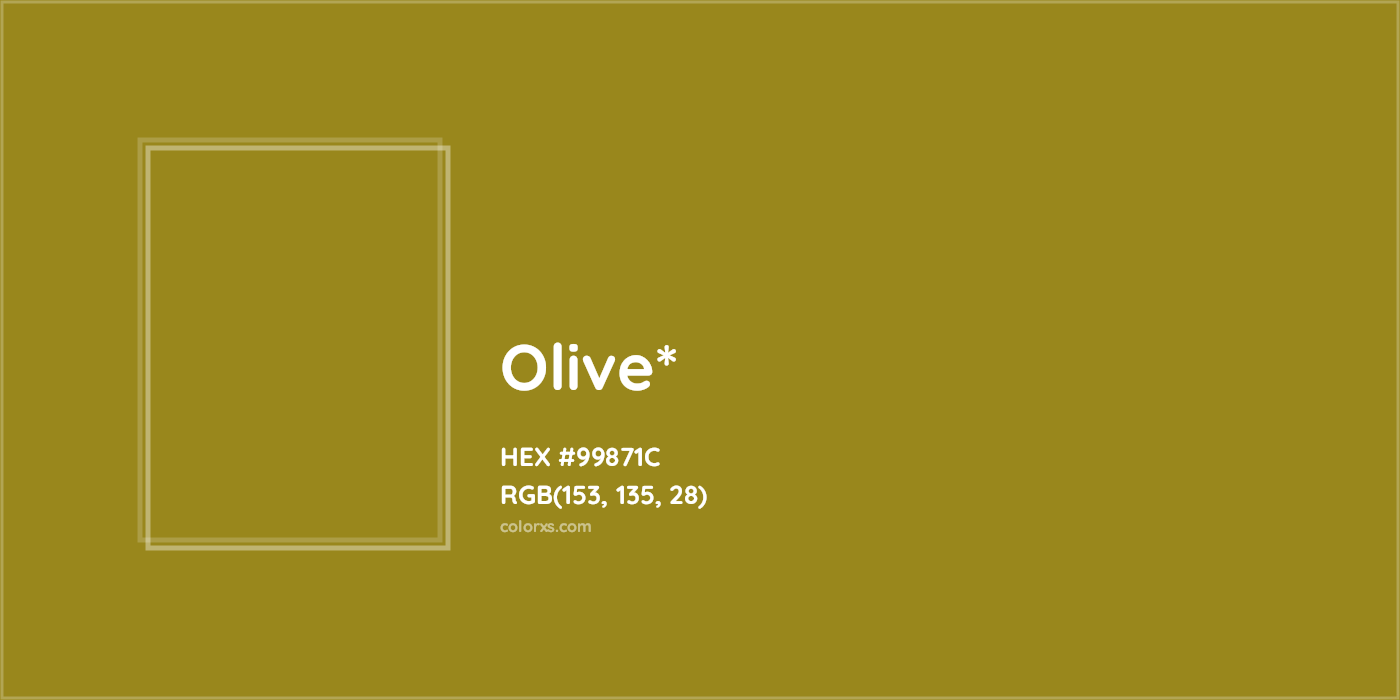 HEX #99871C Color Name, Color Code, Palettes, Similar Paints, Images