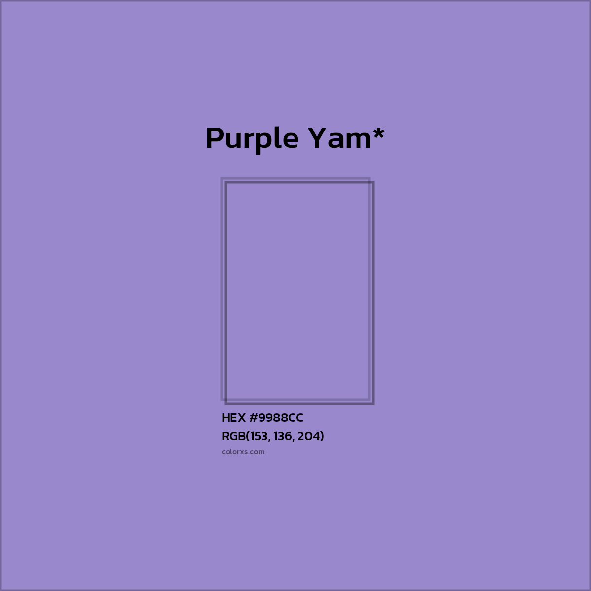 HEX #9988CC Color Name, Color Code, Palettes, Similar Paints, Images