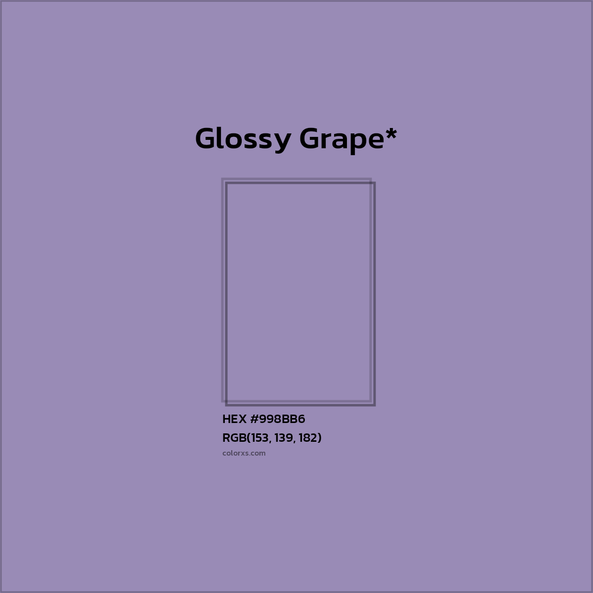 HEX #998BB6 Color Name, Color Code, Palettes, Similar Paints, Images