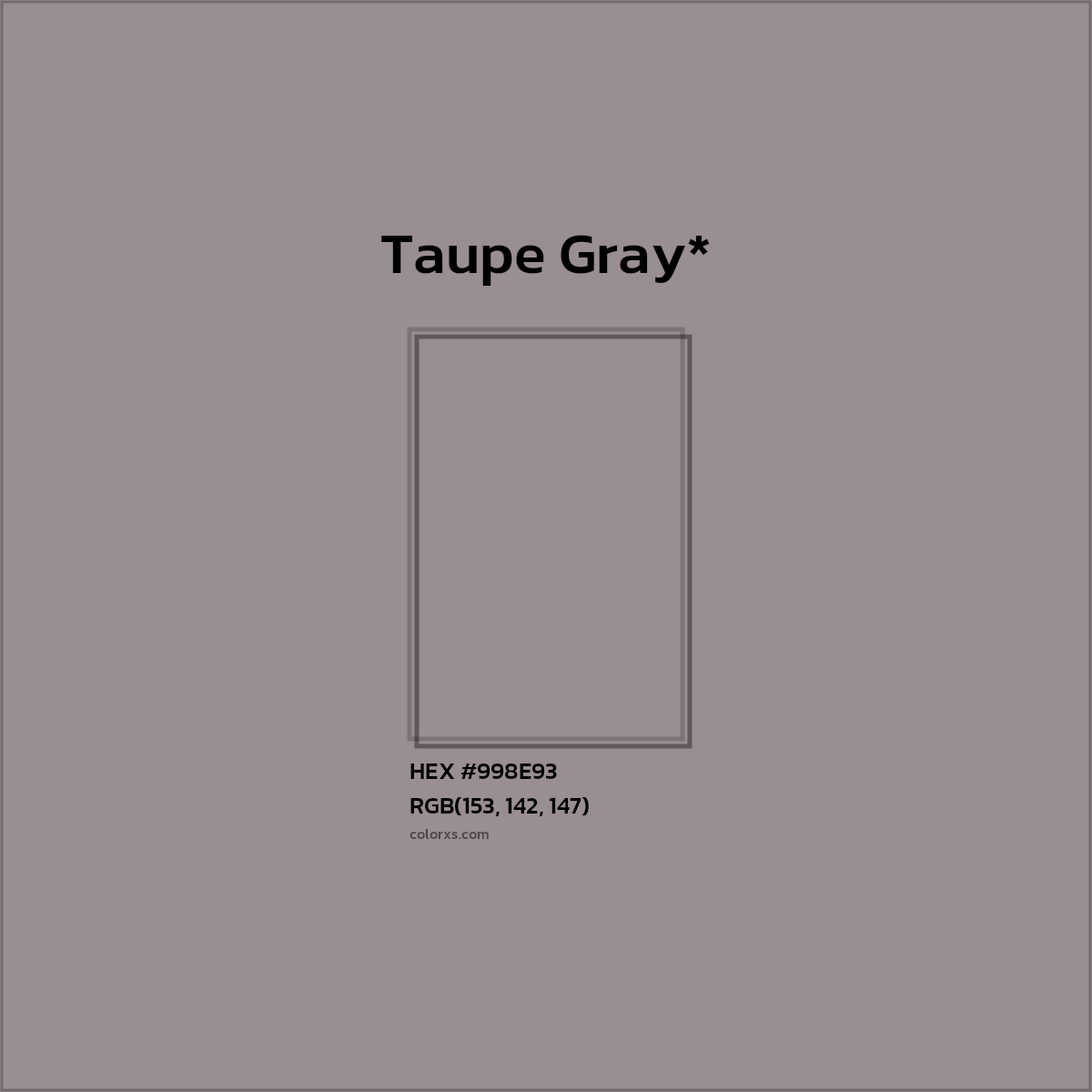 HEX #998E93 Color Name, Color Code, Palettes, Similar Paints, Images