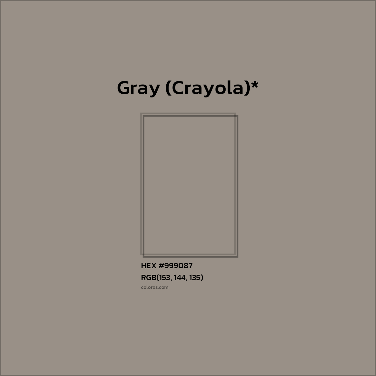 HEX #999087 Color Name, Color Code, Palettes, Similar Paints, Images