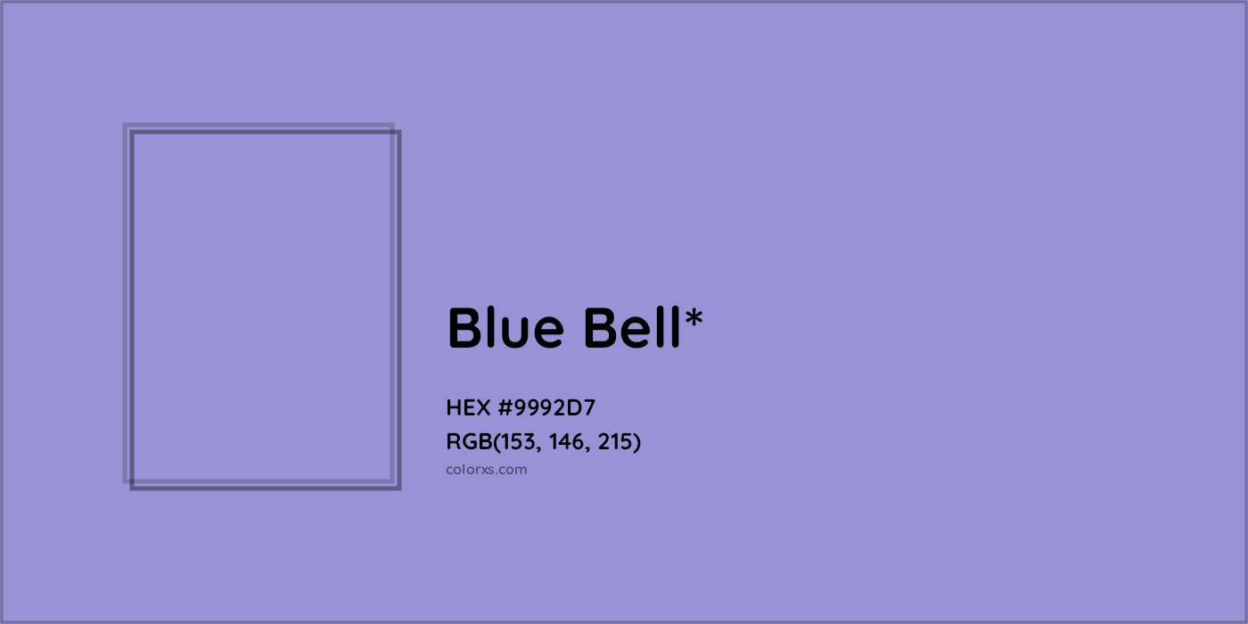 HEX #9992D7 Color Name, Color Code, Palettes, Similar Paints, Images
