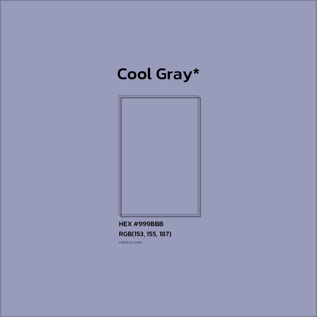 HEX #999BBB Color Name, Color Code, Palettes, Similar Paints, Images