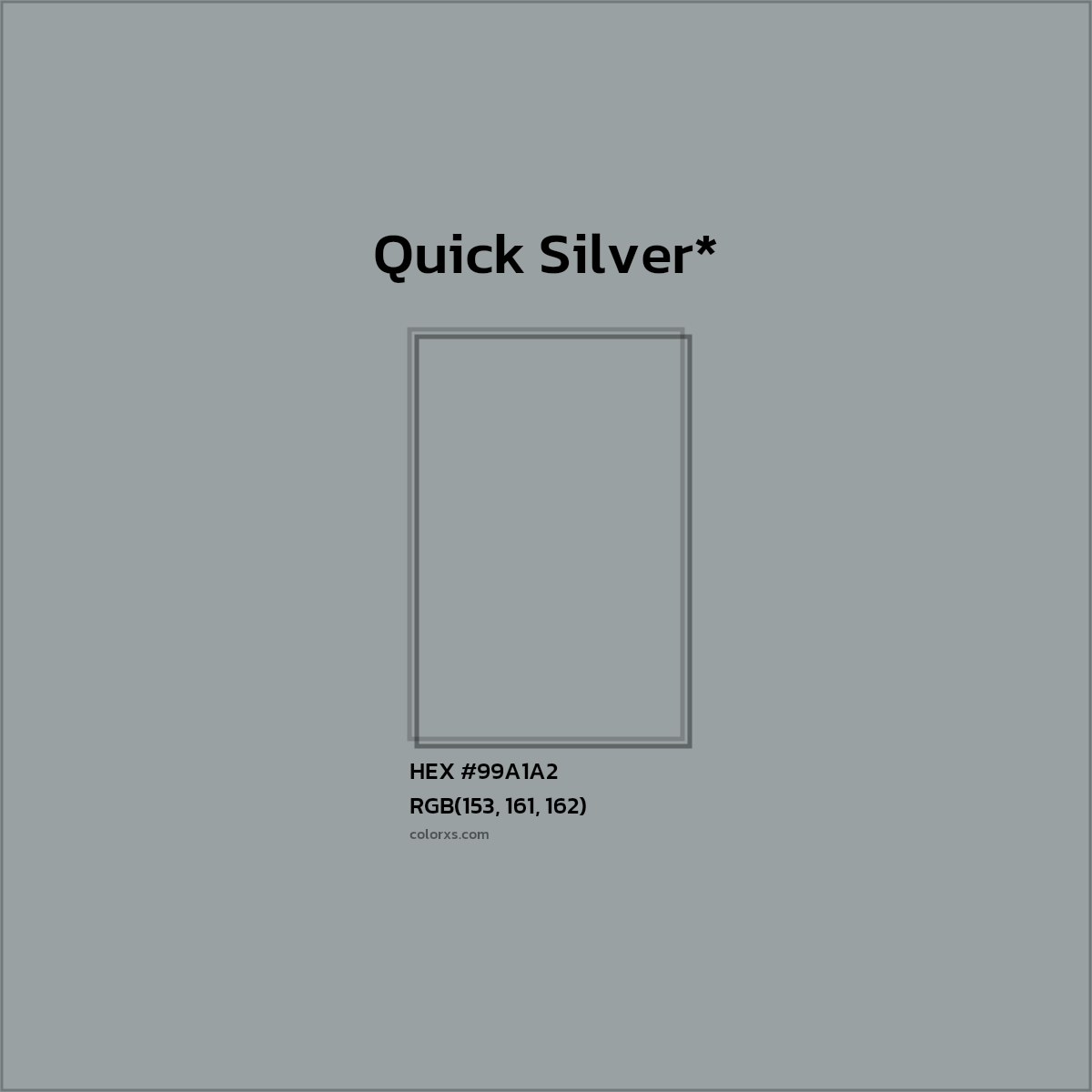 HEX #99A1A2 Color Name, Color Code, Palettes, Similar Paints, Images