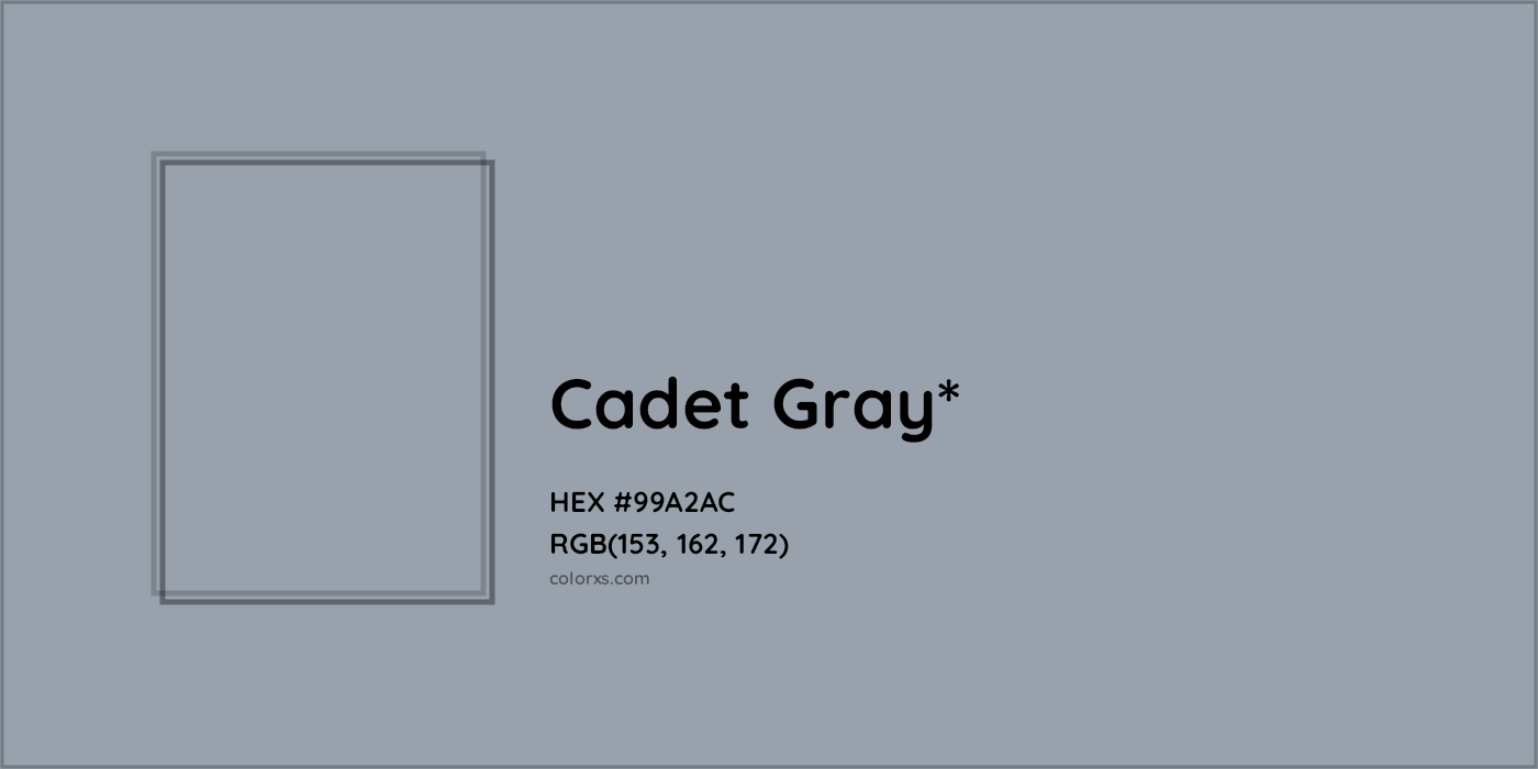 HEX #99A2AC Color Name, Color Code, Palettes, Similar Paints, Images