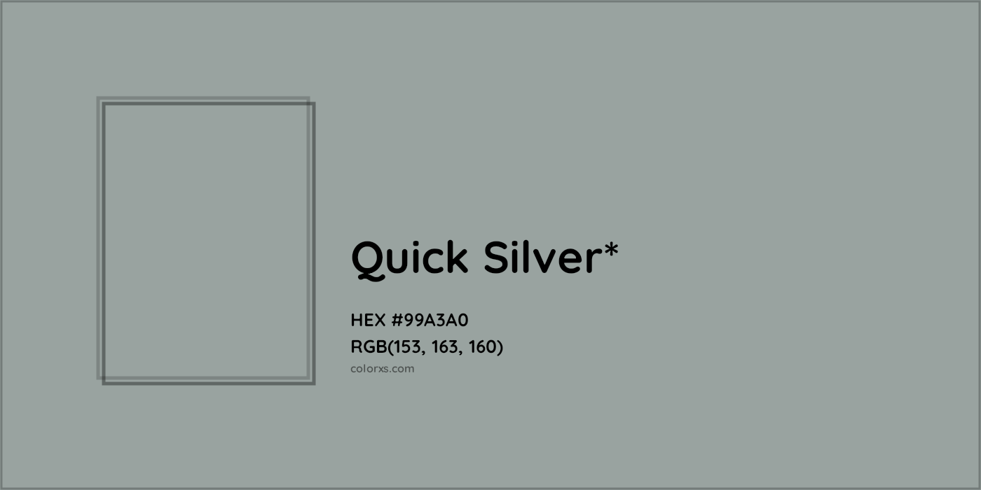 HEX #99A3A0 Color Name, Color Code, Palettes, Similar Paints, Images