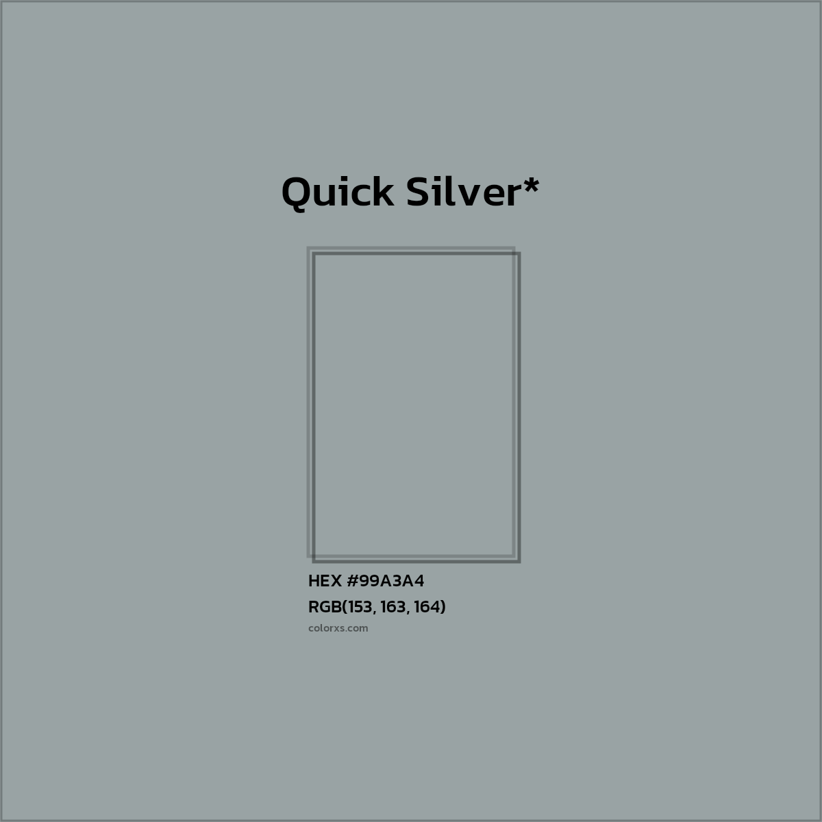 HEX #99A3A4 Color Name, Color Code, Palettes, Similar Paints, Images